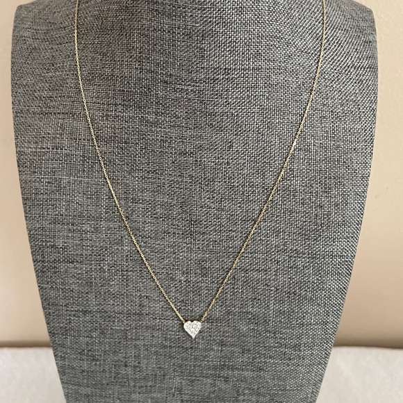 NEW Effy 14K Yellow Gold & Diamond Heart Pendant Necklace - Picture 5 of 9